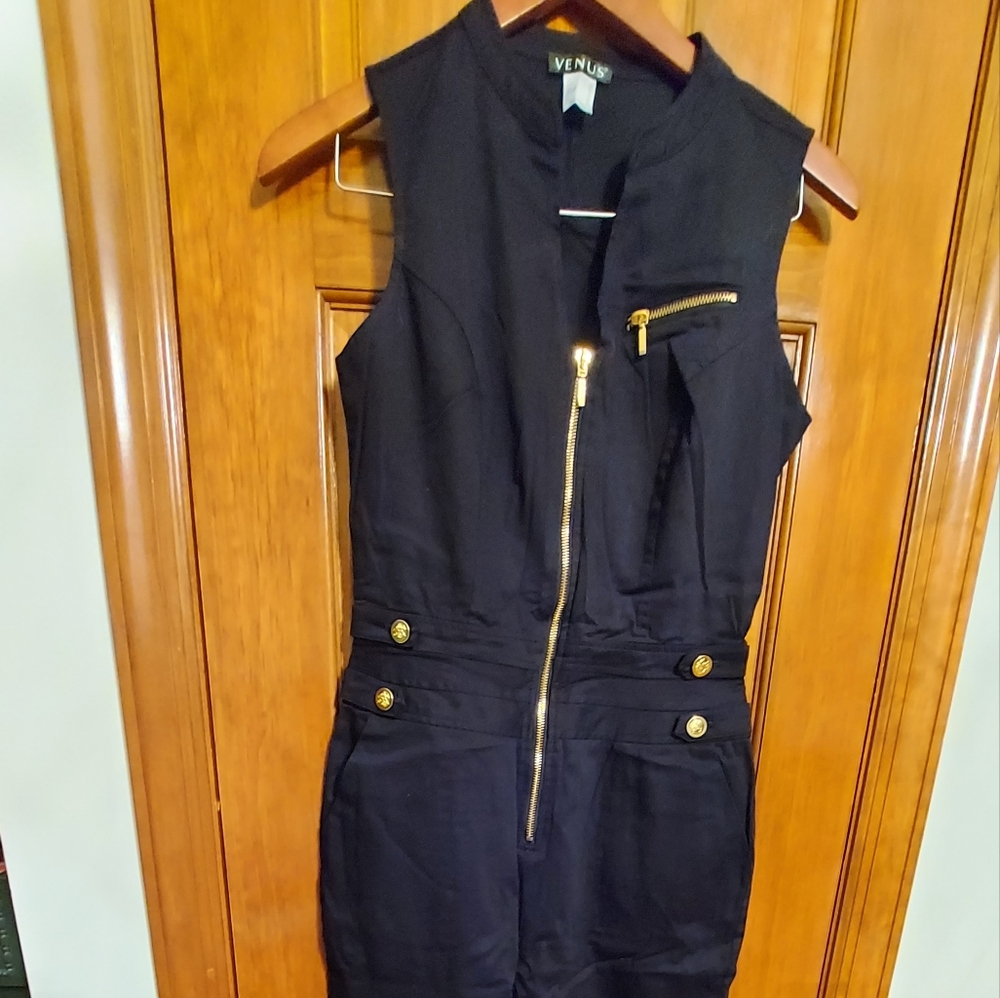 Black Jumpsuit with gold details
